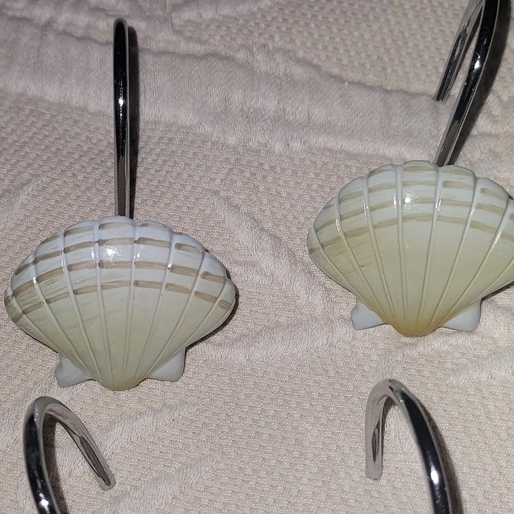 2 Sets Of 12 Shower Curtain Hooks